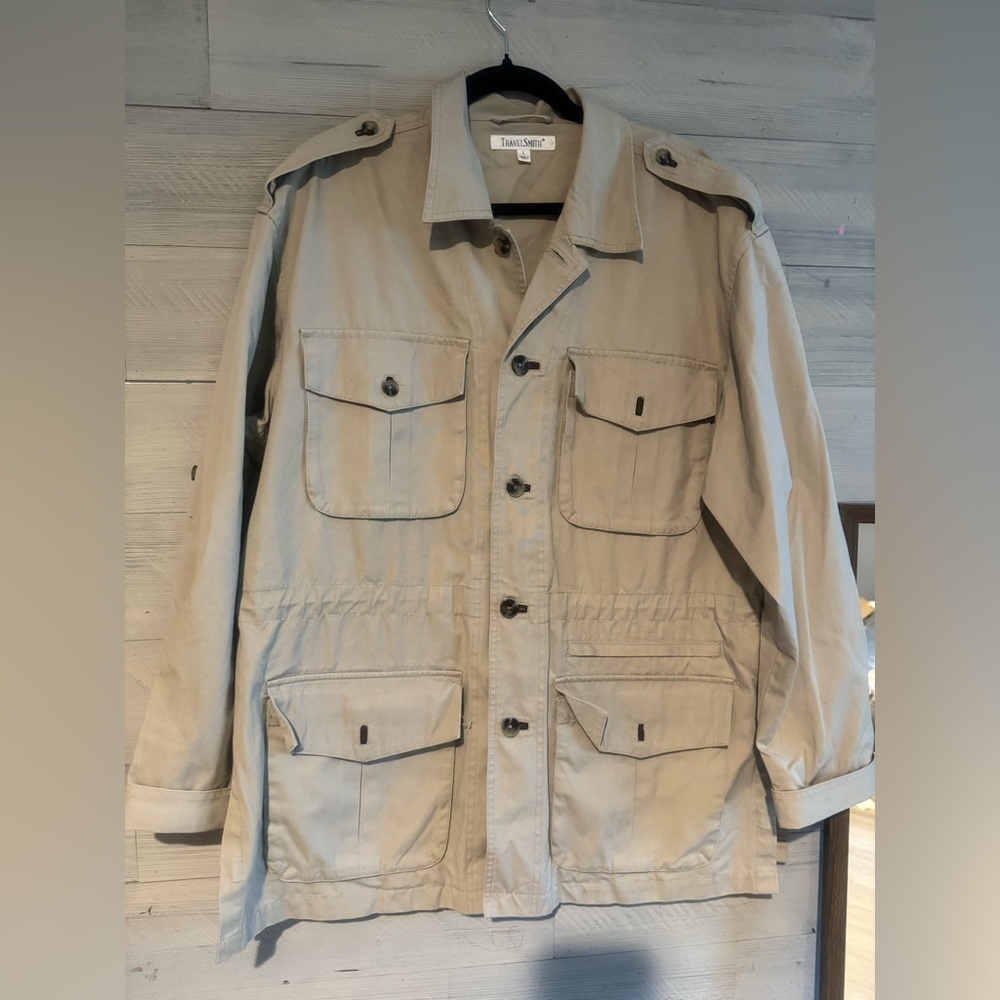 TravelSmith Khaki Military Jacket - Picture 9 of 16